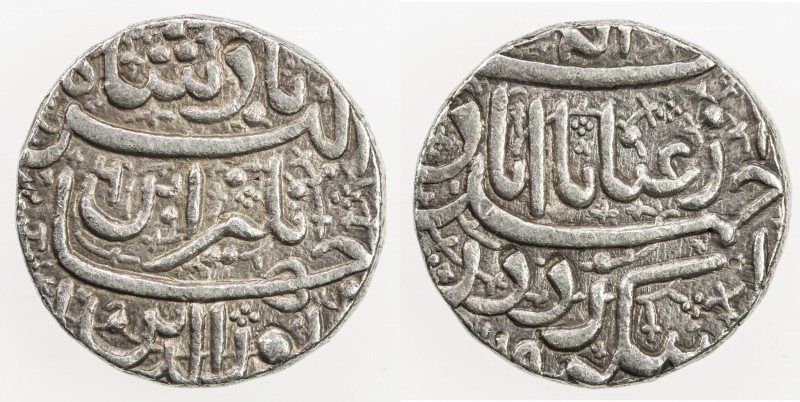 MUGHAL: Jahangir, 1605-1628, AR sawai (14.31g), Ahmadabad, AH(10)19 year 6, KM-1...