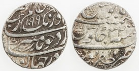 MUGHAL: Aurangzeb, 1658-1707, AR rupee (11.39g), Zafarpur, AH1099 year 32, KM-300.94, some discoloration on the obverse (removable), EF, S. 
Estimate...