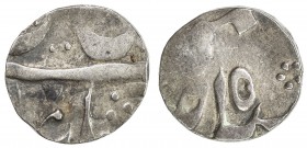 BENGAL PRESIDENCY: AR 1/8 rupee (1.43g), year 15, KM-81.2, East India Company issue in the name of Shah Alam II, VF, R. 
Estimate: USD 100 - 150