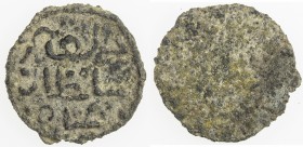 JOHORE: Anonymous, ca. 1800±, tin katun (0.96g), ND, SS-38, inscribed khalifat / sultan / shah, uniface, crudely octagonal, VF, ex Jim Farr Collection...