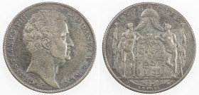 DENMARK: Christian VIII, 1839-1848, AR speciedaler, 1845, KM-720.1, mintmaster FF, orb privy mark, Fine to VF.
Estimate: USD 75 - 100