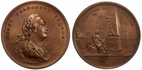 RUSSIAN EMPIRE: AE medal (85.98g), 1772, Diakov 157.5, 66mm bronze restrike for the Senate Award to Privy Councilor Ivan Ivanovich Bjetskoi by J.C.G. ...