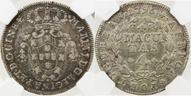 ANGOLA: Maria I, 1786-1799, AR 4 macutas, 1796, KM-32, NGC graded VF Details (rim filing).
Estimate: USD 140 - 170