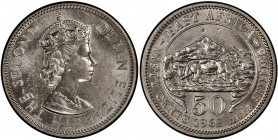 EAST AFRICA: Elizabeth II, 1952-, 50 cents, 1962-KN, KM-36, brilliant luster, only 4 examples known, PCGS graded Specimen 63, RRR, ex King's Norton Co...