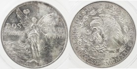MEXICO: Estados Unidos, AR 2 pesos, 1921, KM-462, El-1061, Centennial of Independence, very lustrous, ANACS graded MS61.
Estimate: USD 100 - 120