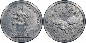 NEW CALEDONIA: 5 francs, 1949, KM-PE4, piedfort (piéfort) essai in aluminum, mintage of only 104 pieces, PCGS graded Specimen 64, R. 
Estimate: USD 1...