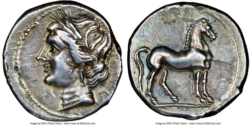 ZEUGITANA. Carthage. Hannibal in South Italy. Ca. 215-205 BC. AR quarter-shekel ...
