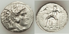 MACEDONIAN KINGDOM. Alexander III the Great (336-323 BC). AR tetradrachm (26mm, 16.85 gm, 1h). XF, porosity. Late lifetime issue of Sidon, dated Civic...