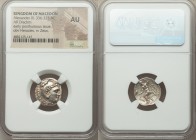 MACEDONIAN KINGDOM. Alexander III the Great (336-323 BC). AR drachm (17mm, 11h). NGC AU. Posthumous issue of uncertain mint in Greece or Macedonia, ca...