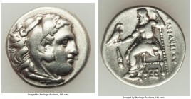 MACEDONIAN KINGDOM. Alexander III the Great (336-323 BC). AR drachm (17mm, 4.26 gm, 7h). VF. Early posthumous issue of Abydus (?), ca. 323-317 BC. Hea...