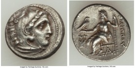 MACEDONIAN KINGDOM. Philip III Arrhidaeus (323-317 BC). AR drachm (18mm, 4.05 gm, 1h). VF. Colophon, ca. 323-319 BC. Head of Heracles right, wearing l...