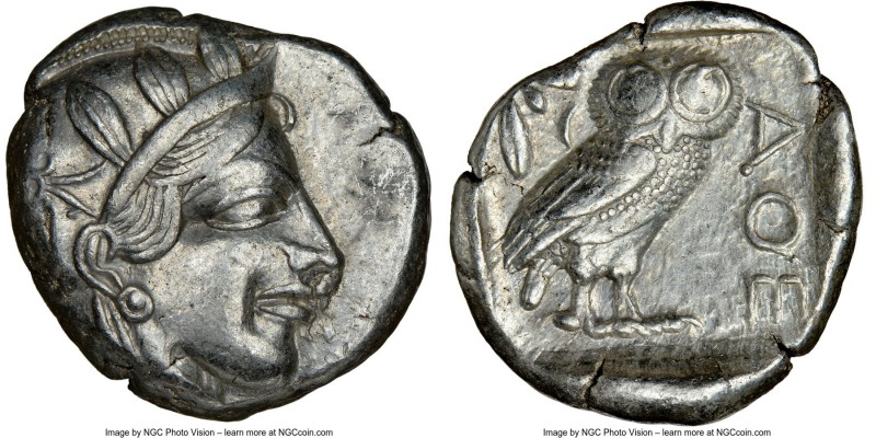 ATTICA. Athens. Ca. 440-404 BC. AR tetradrachm (23mm, 17.17 gm, 12h). NGC Choice...
