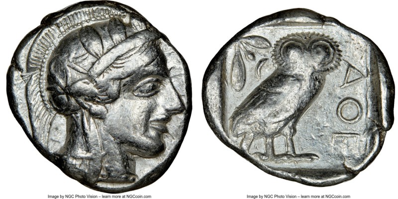 ATTICA. Athens. Ca. 440-404 BC. AR tetradrachm (25mm, 17.16 gm, 10h). NGC VF 5/5...