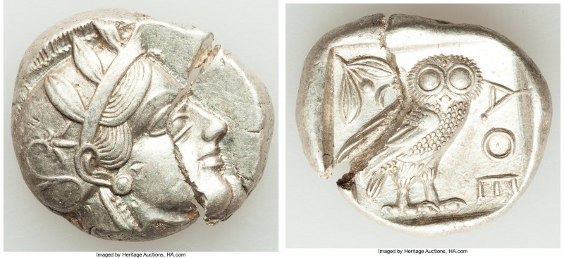 ATTICA. Athens. Ca. 440-404 BC. AR tetradrachm (25mm, 17.18 gm, 10h). AU, crysta...