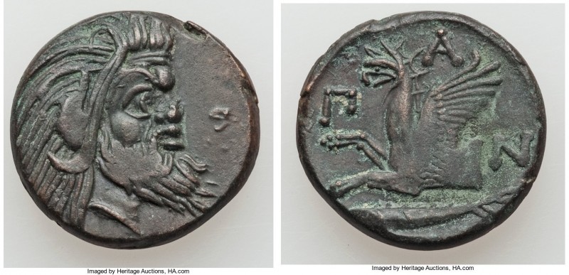 CIMMERIAN BOSPORUS. Panticapaeum. 4th century BC. AE (21mm, 6.71 gm, 11h). Choic...