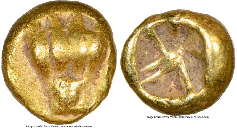 IONIA. Uncertain mint. Ca. 600-550 BC. EL 1/24 stater or myshemihecte (5mm, 0.58...