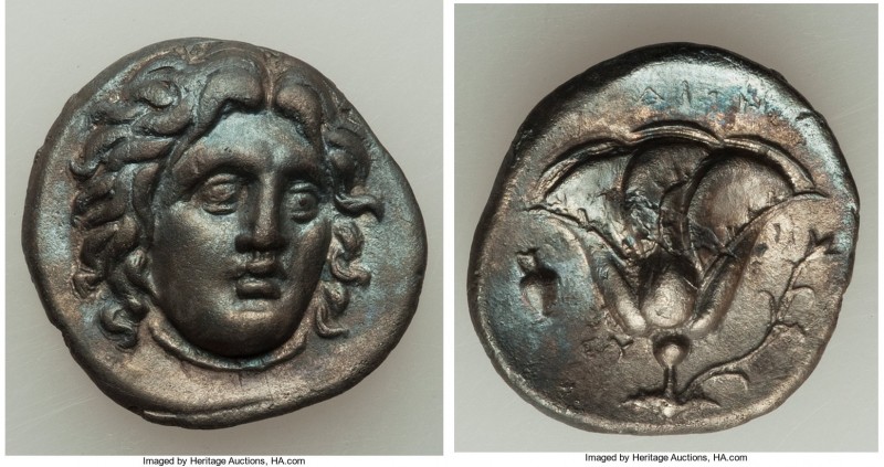 CARIAN ISLANDS. Rhodes. Ca. 300-250 BC. AR didrachm (19mm, 6.61 gm, 12h). XF. He...