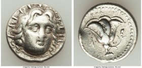 CARIAN ISLANDS. Rhodes. Ca. 250-205 BC. AR didrachm (19mm, 6.68 gm, 12h). VF, bend. Ca. 250 BC. Radiate head of Helios facing, turned slightly right, ...