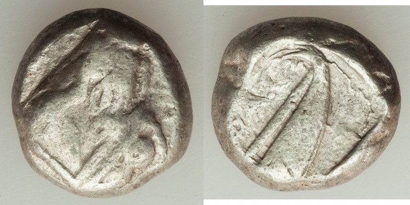 LYCIA. Phaselis. Ca. 500-440 BC. AR stater (18mm, 10.97 gm, 1h). VF Prow of gall...