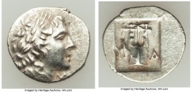 LYCIAN LEAGUE. Masicytes. Ca. 48-20 BC. AR hemidrachm (15mm, 1.80 gm, 12h). Choice XF, mark. Series 1. Laureate head of Apollo right; Λ-Y below / M-A,...