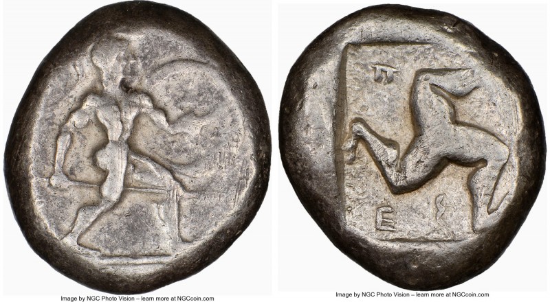 PAMPHYLIA. Aspendus. Ca. mid-5th century BC. AR stater (20mm, 7h). NGC Choice Fi...