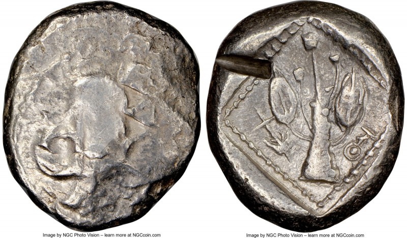 CYPRUS. Uncertain mint. Ca. early 5th century BC. AR stater (21mm, 9h). NGC Choi...
