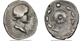 Civil War (AD 68-69). AR denarius (18mm, 3.44 gm, 6h). NGC Choice VF 2/5 - 3/5, marks. Spain. LIBERTAS-RESTITVTA, draped bust of Libertas right, weari...