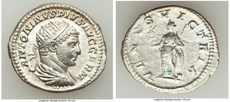 Caracalla (AD 198-217). AR antoninianus (23mm, 3.93 gm, 1h). XF. Rome, AD 216. A...