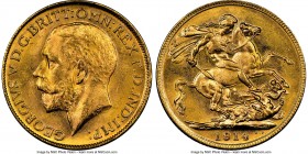 George V gold Sovereign 1914-M MS64 NGC, Melbourne mint, KM29. AGW 0.2355 oz. 

HID09801242017
