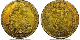 Charles IV gold 8 Escudos 1794 NR-JJ AU53 NGC, Nuevo Reino mint, KM62.1. Antique golden surfaces with trace of red toning. AGW 0.7615 oz. 

HID0980124...