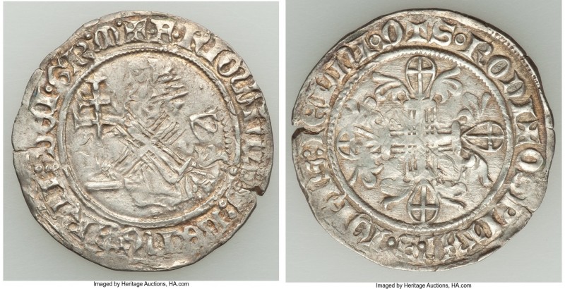 Knights of Rhodes. Raymond Berenger Gigliato ND (1365-1374) XF/AU, CCS-22, Metca...