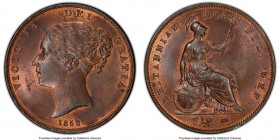 Victoria Penny 1853 MS63 Red and Brown PCGS, KM739, S-3948. Ornamental trident.

HID09801242017