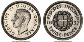 George VI silver Proof 3 Pence 1937 PR65 PCGS, KM848, S-4085.

HID09801242017
