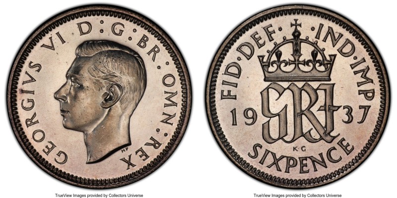 George VI Proof 6 Pence 1937 PR64 PCGS, KM852, S-4084.

HID09801242017