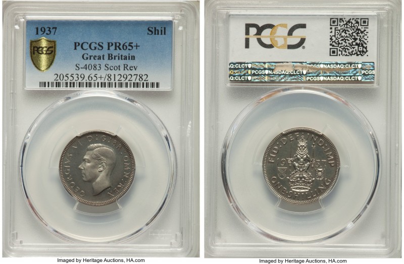 George VI Proof Shilling 1937 PR65+ PCGS, KM854, S-4083. Scottish reverse.

HID0...