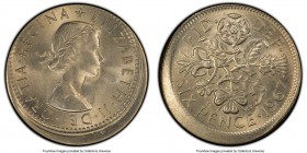 Elizabeth II Mint Error - Broadstruck 6 Pence 1967 MS65 PCGS, KM903.

HID09801242017
