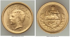 Muhammad Reza Pahlavi gold Pahlavi SH 1331 (1952) UNC, KM1162. 22.4mm. 8.13 gm. AGW 0.2354 oz. 

HID09801242017
