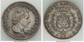 Sardinia. Carlo Felice 5 Lire 1826 (Anchor)-P VF, Genoa mint, KM116.2.

HID09801242017