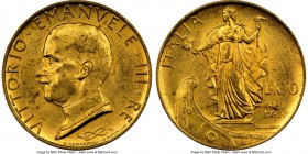 Vittorio Emanuele III gold 100 Lire Anno IX (1931)-R MS62 NGC, Rome mint, KM72. AGW 0.2546 oz.

HID09801242017