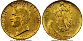 Vittorio Emanuele III gold 100 Lire Anno IX (1931)-R MS61 NGC, Rome mint, KM72. AGW 0.2546 oz. 

HID09801242017