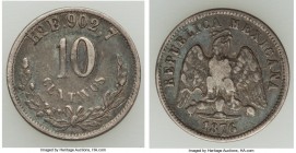 Republic 10 Centavos 1876 Ho-F Fine, Hermosillo mint, KM403.6.

HID09801242017