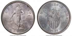 USA Administration Peso 1907-S MS62 PCGS, San Francisco mint, KM172.

HID09801242017