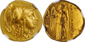 MACEDON. Kingdom of Macedon. Time of Alexander III (the Great) to Philip III, 336-317 B.C. AV Stater (8.62 gms), Amphipolis Mint, ca. 325-319 B.C. NGC...