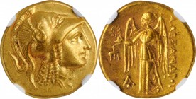 MACEDON. Kingdom of Macedon. Time of Alexander III (the Great) to Philip III, 336-317 B.C. AV Stater (8.57 gms), Amphipolis Mint, ca. 325-319 B.C. NGC...