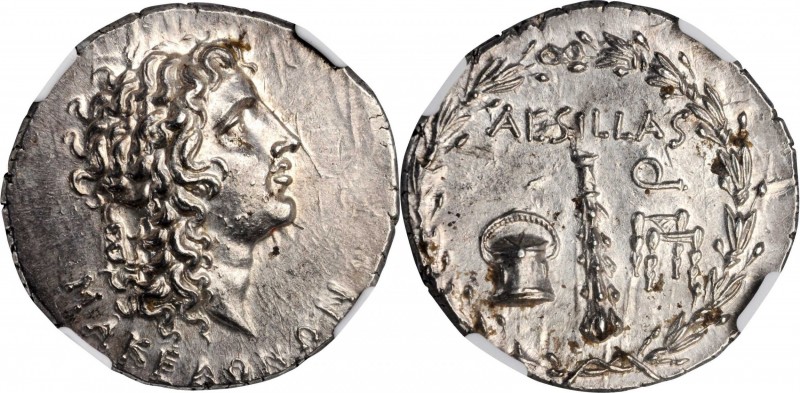 MACEDON. Under the Romans. AR Tetradrachm (17.01 gms), Uncertain Mint, Aesillas ...