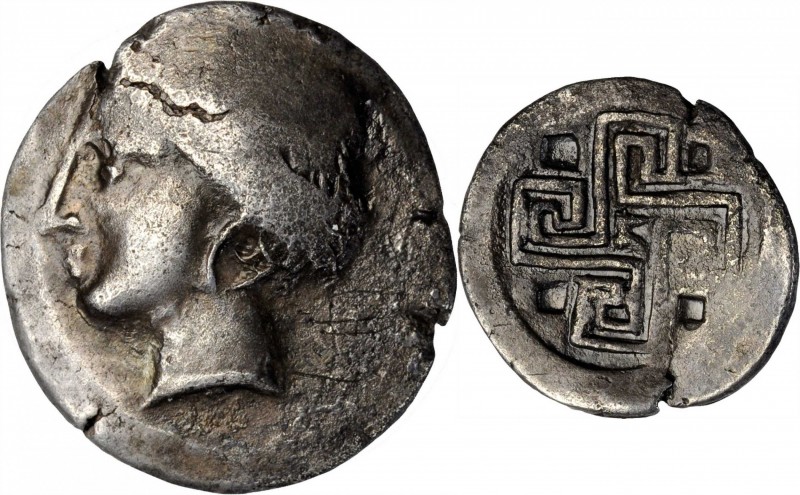 CRETE. Knossos. AR Stater (10.16 gms), ca. 330-300 B.C. CHOICE VERY FINE.
cf. L...