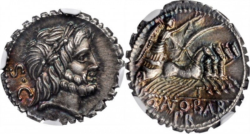 ROMAN REPUBLIC. Q. Antonius Balbus. AR Denarius Serratus (3.86 gms), Rome Mint, ...