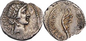 CASSIUS LONGINUS. AR Denarius (3.85 gms), Military Mint, probably at Sardis, M. Servilius, legate, 42 B.C. CHOICE VERY FINE.
Cr-505/2; CRI-225; Syd-1...
