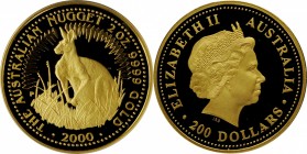 AUSTRALIA. 200 Dollars, 2000-P. Perth Mint. PCGS PROOF-69 Deep Cameo Gold Shield.
Fr-B9; KM-unlisted. AGW: 2 oz. Maximum Mintage: 275. Struck as part...