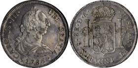 CHILE. 8 Reales, 1786-So DA. Santiago Mint. Charles III. NGC EF-45.
KM-31; FC-24; EL-35; Cal-Type-110 # 1025. Mintage: 149,000. A very boldly struck ...